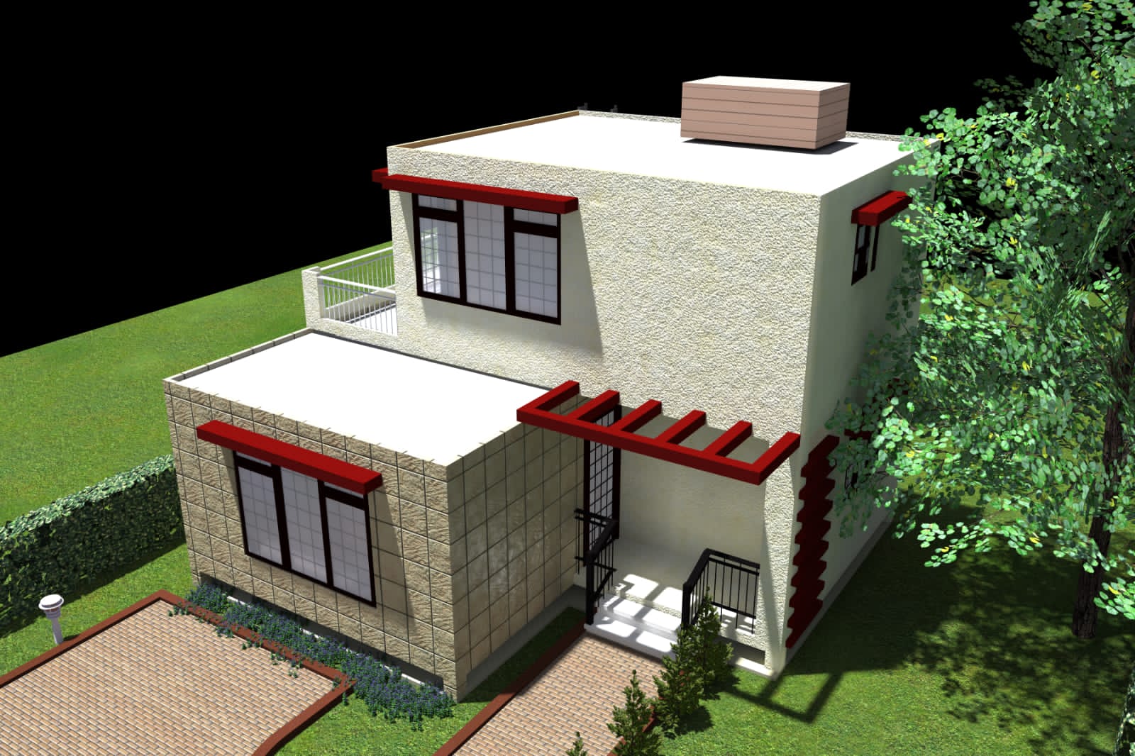 Three bedroomed master en-suite container house