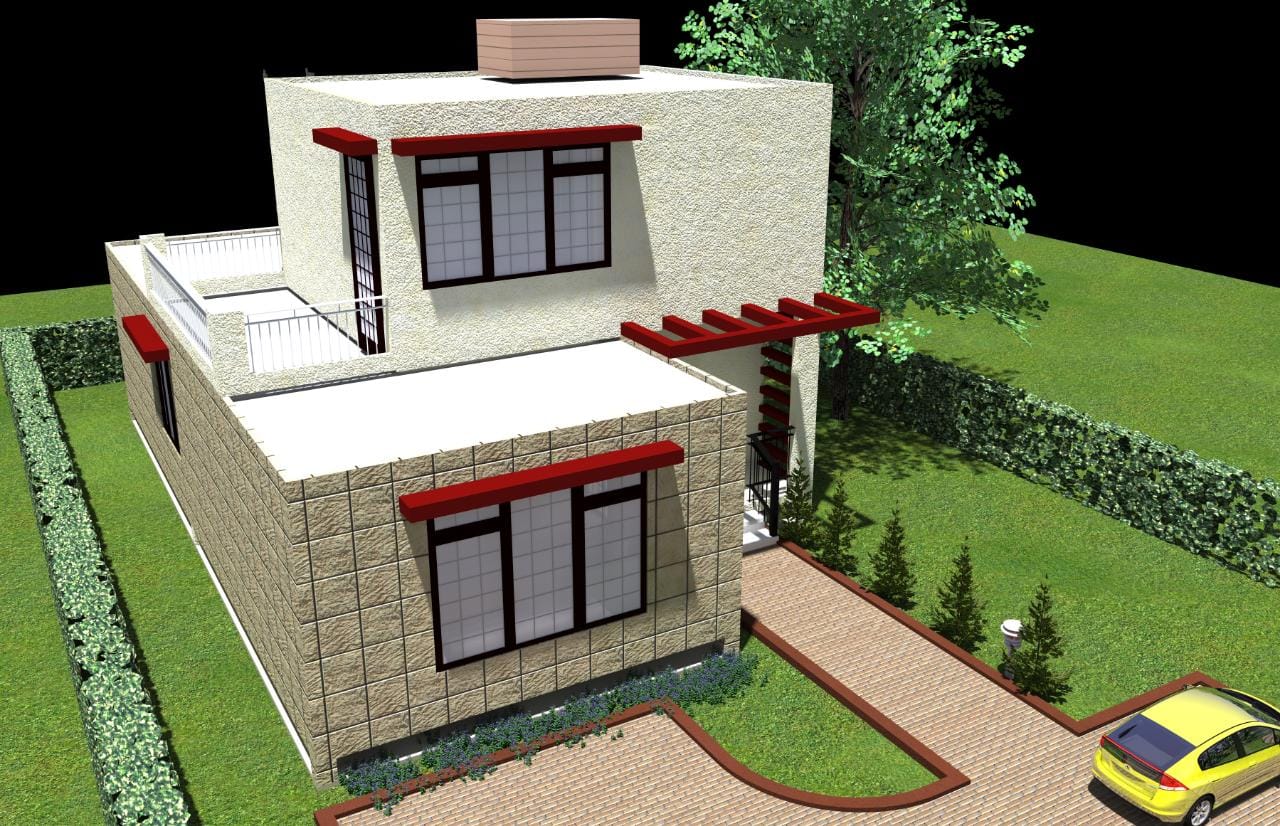 Three bedroomed master en-suite container house